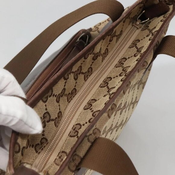 GUCCI GG Canvas Tote Bag Beige 019 0402 Auth 132112 - Picture 6 of 16